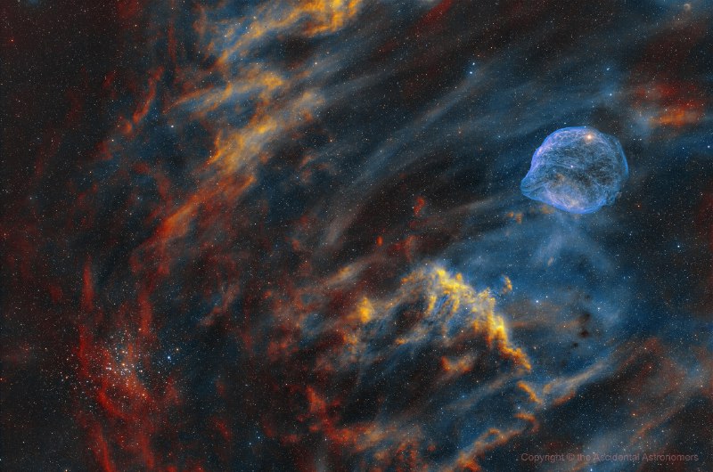 Эмиссионная туманность SH2-308 и скопление M41: удивительные объекты космоса