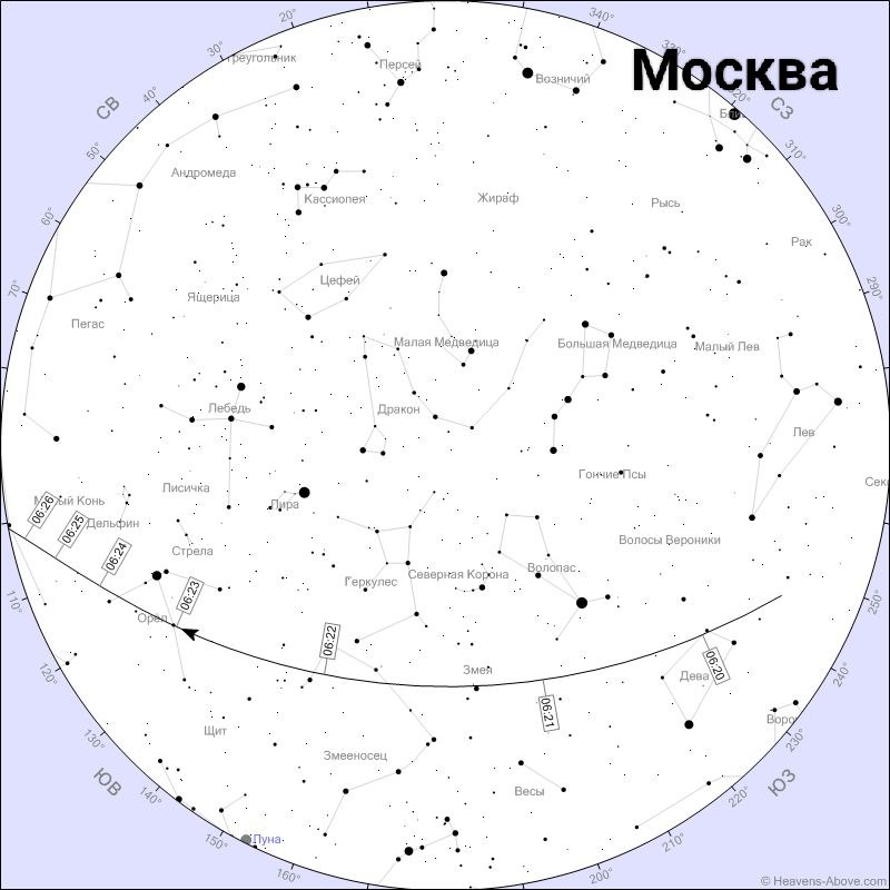 Утренняя видимость МКС: расписание и интересные факты