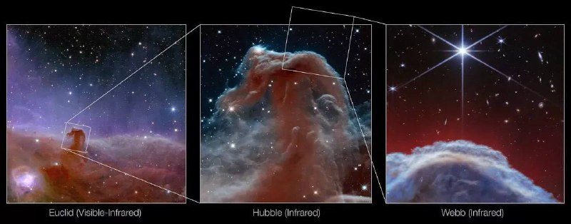 Фотографии туманности «Конская голова» от телескопа James Webb