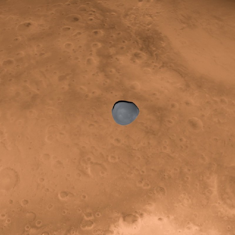 Миссия Hera: запечатлен марсианский спутник Деймос