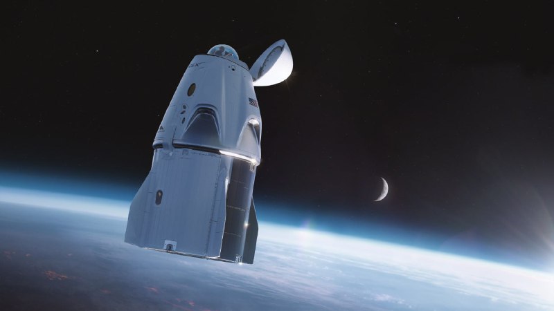 Наблюдение за космическим полетом Crew Dragon над Россией