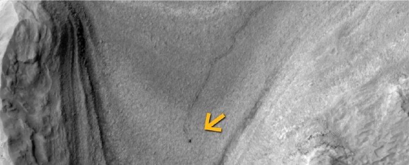 Марсоход Curiosity исследует поверхность Красной планеты с орбиты