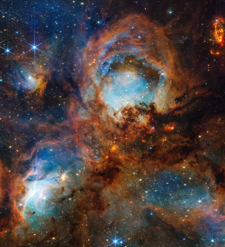 Новая фотография туманности ‘Кошачья Лапа’ от телескопа Джеймса Уэбба