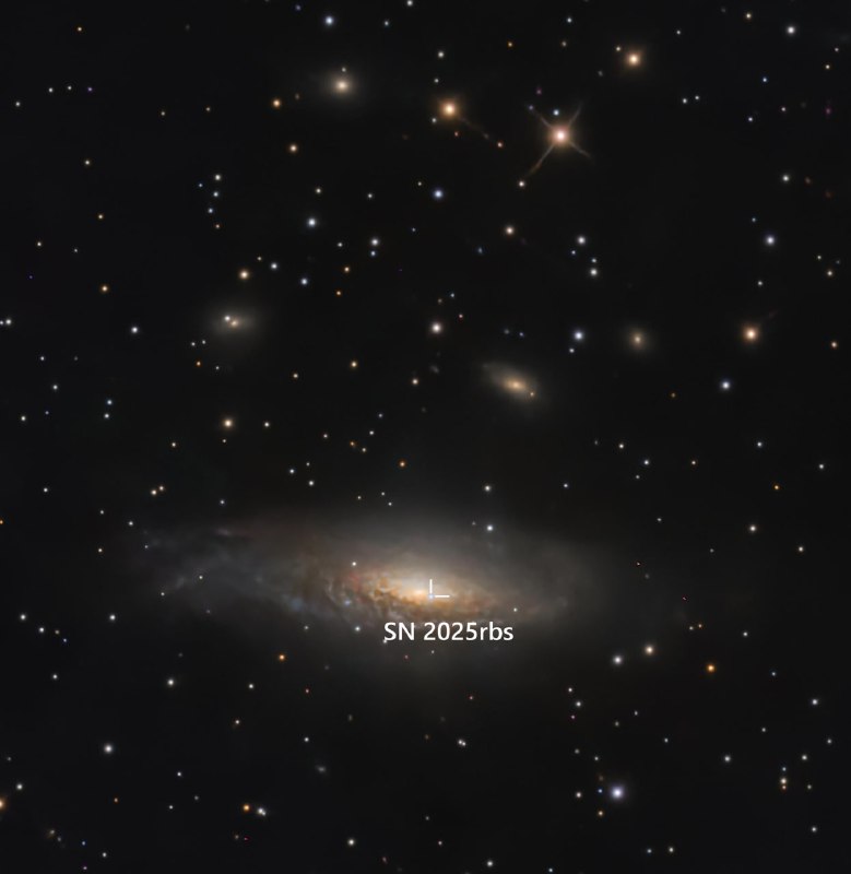 Обнаружение сверхновой 2025 в галактике NGC 7331